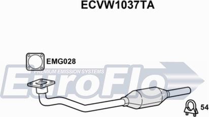 EuroFlo ECVW1037TA - Каталізатор autocars.com.ua