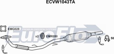 EuroFlo ECVW1043TA - Катализатор autodnr.net