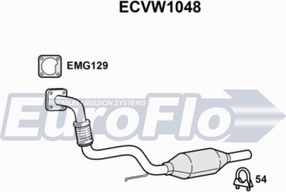 EuroFlo ECVW1048 - Каталізатор autocars.com.ua