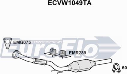 EuroFlo ECVW1049TA - Каталізатор autocars.com.ua