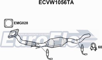 EuroFlo ECVW1056TA - Каталізатор autocars.com.ua