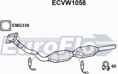 EuroFlo ECVW1058 - Катализатор autodnr.net