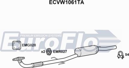 EuroFlo ECVW1061TA - Каталізатор autocars.com.ua