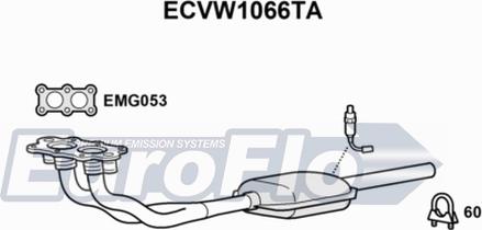 EuroFlo ECVW1066TA - Катализатор autodnr.net