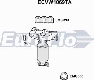 EuroFlo ECVW1069TA - Каталізатор autocars.com.ua