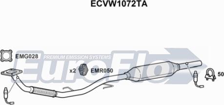 EuroFlo ECVW1072TA - Катализатор autodnr.net