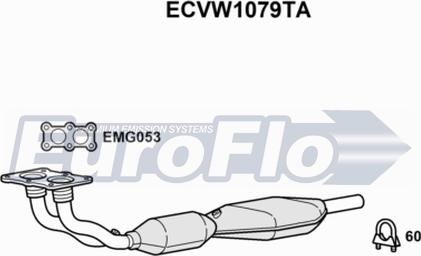 EuroFlo ECVW1079TA - Каталізатор autocars.com.ua