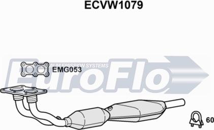 EuroFlo ECVW1079 - Каталізатор autocars.com.ua