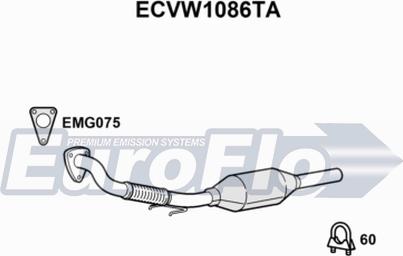 EuroFlo ECVW1086TA - Катализатор autodnr.net