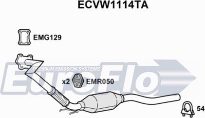 EuroFlo ECVW1114TA - Каталізатор autocars.com.ua