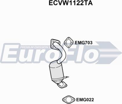 EuroFlo ECVW1122TA - Каталізатор autocars.com.ua