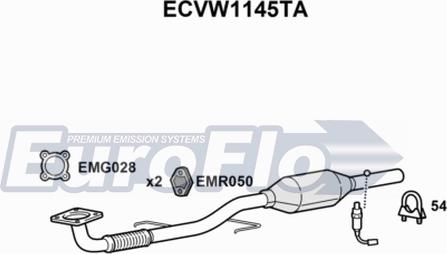 EuroFlo ECVW1145TA - Каталізатор autocars.com.ua