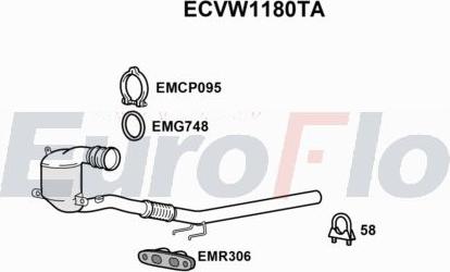 EuroFlo ECVW1180TA - Катализатор autodnr.net