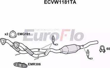 EuroFlo ECVW1181TA - Каталізатор autocars.com.ua