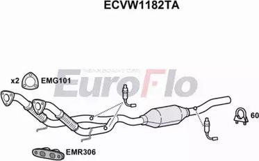 EuroFlo ECVW1182TA - Каталізатор autocars.com.ua