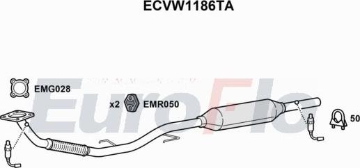 EuroFlo ECVW1186TA - Катализатор autodnr.net