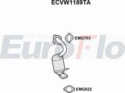 EuroFlo ECVW1189TA - Каталізатор autocars.com.ua