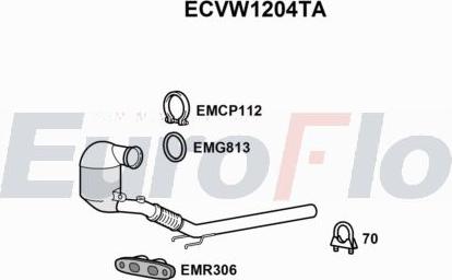 EuroFlo ECVW1204TA - Каталізатор autocars.com.ua