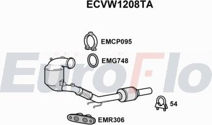 EuroFlo ECVW1208TA - Каталізатор autocars.com.ua