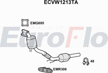 EuroFlo ECVW1213TA - Каталізатор autocars.com.ua