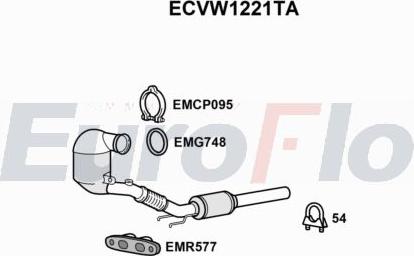 EuroFlo ECVW1221TA - Каталізатор autocars.com.ua