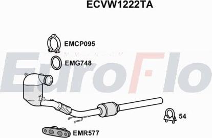 EuroFlo ECVW1222TA - Каталізатор autocars.com.ua