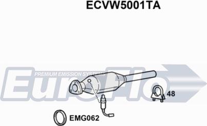 EuroFlo ECVW5001TA - Каталізатор autocars.com.ua