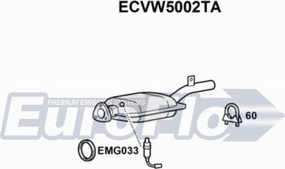 EuroFlo ECVW5002TA - Каталізатор autocars.com.ua