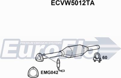 EuroFlo ECVW5012TA - Каталізатор autocars.com.ua