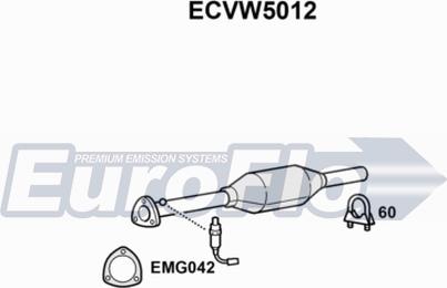 EuroFlo ECVW5012 - Каталізатор autocars.com.ua