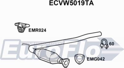 EuroFlo ECVW5019TA - Каталізатор autocars.com.ua