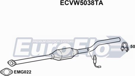 EuroFlo ECVW5038TA - Катализатор autodnr.net