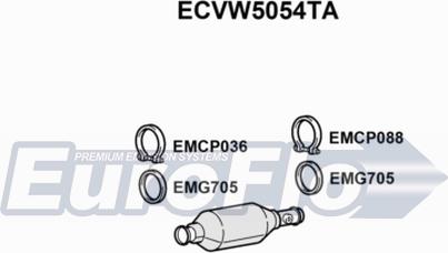 EuroFlo ECVW5054TA - Каталізатор autocars.com.ua