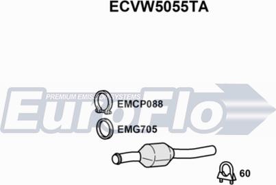 EuroFlo ECVW5055TA - Каталізатор autocars.com.ua