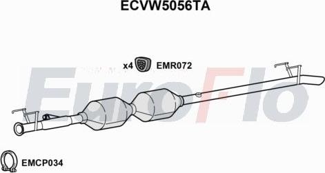 EuroFlo ECVW5056TA - Каталізатор autocars.com.ua