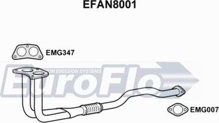 EuroFlo EFAN8001 - Труба вихлопного газу autocars.com.ua