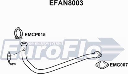 EuroFlo EFAN8003 - Труба вихлопного газу autocars.com.ua