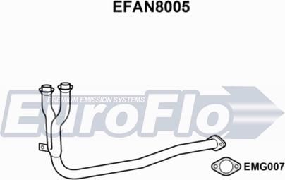 EuroFlo EFAN8005 - Труба вихлопного газу autocars.com.ua