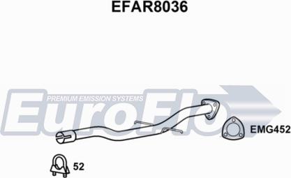 EuroFlo EFAR8036 - Труба вихлопного газу autocars.com.ua