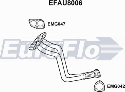EuroFlo EFAU8006 - Труба вихлопного газу autocars.com.ua