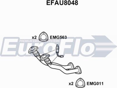 EuroFlo EFAU8048 - Труба вихлопного газу autocars.com.ua