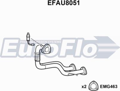 EuroFlo EFAU8051 - Труба вихлопного газу autocars.com.ua