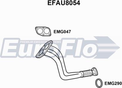 EuroFlo EFAU8054 - Труба вихлопного газу autocars.com.ua