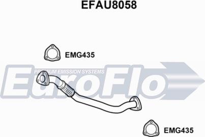 EuroFlo EFAU8058 - Труба вихлопного газу autocars.com.ua