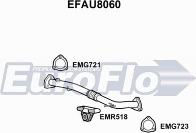 EuroFlo EFAU8060 - Труба вихлопного газу autocars.com.ua