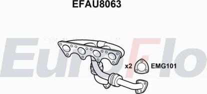 EuroFlo EFAU8063 - Труба вихлопного газу autocars.com.ua