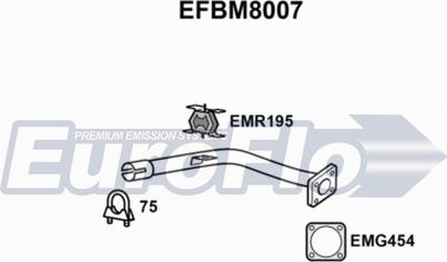 EuroFlo EFBM8007 - Труба вихлопного газу autocars.com.ua