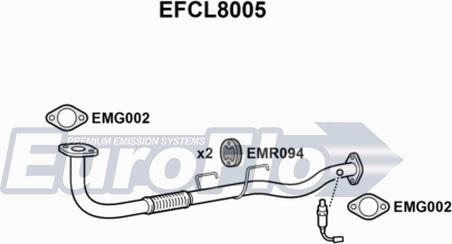 EuroFlo EFCL8005 - Труба вихлопного газу autocars.com.ua