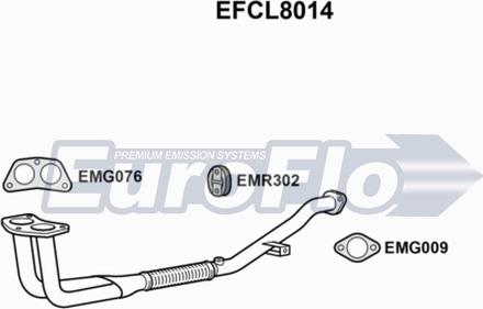 EuroFlo EFCL8014 - Труба вихлопного газу autocars.com.ua