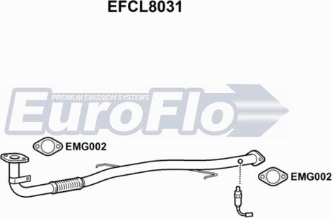 EuroFlo EFCL8031 - Труба вихлопного газу autocars.com.ua